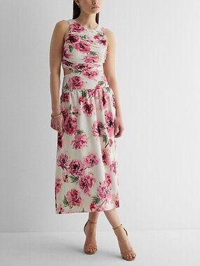 white christmas dresses 'Aurora' Cut Out Maxi Dress